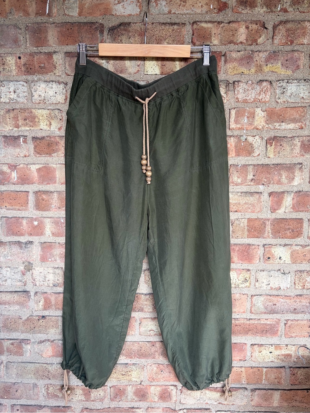 Moda International Silk Drawstring Joggers